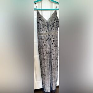‼️RARE‼️🎸Adrianna Papell🎸🔥NWT🔥Spaghetti Strap Long Formal Mesh Dress—4